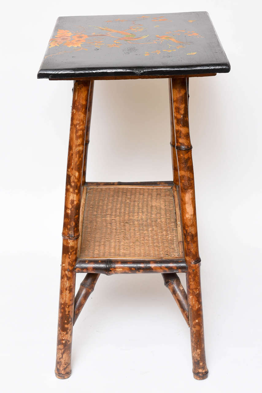 19th Century English Burnt Bamboo Table 1