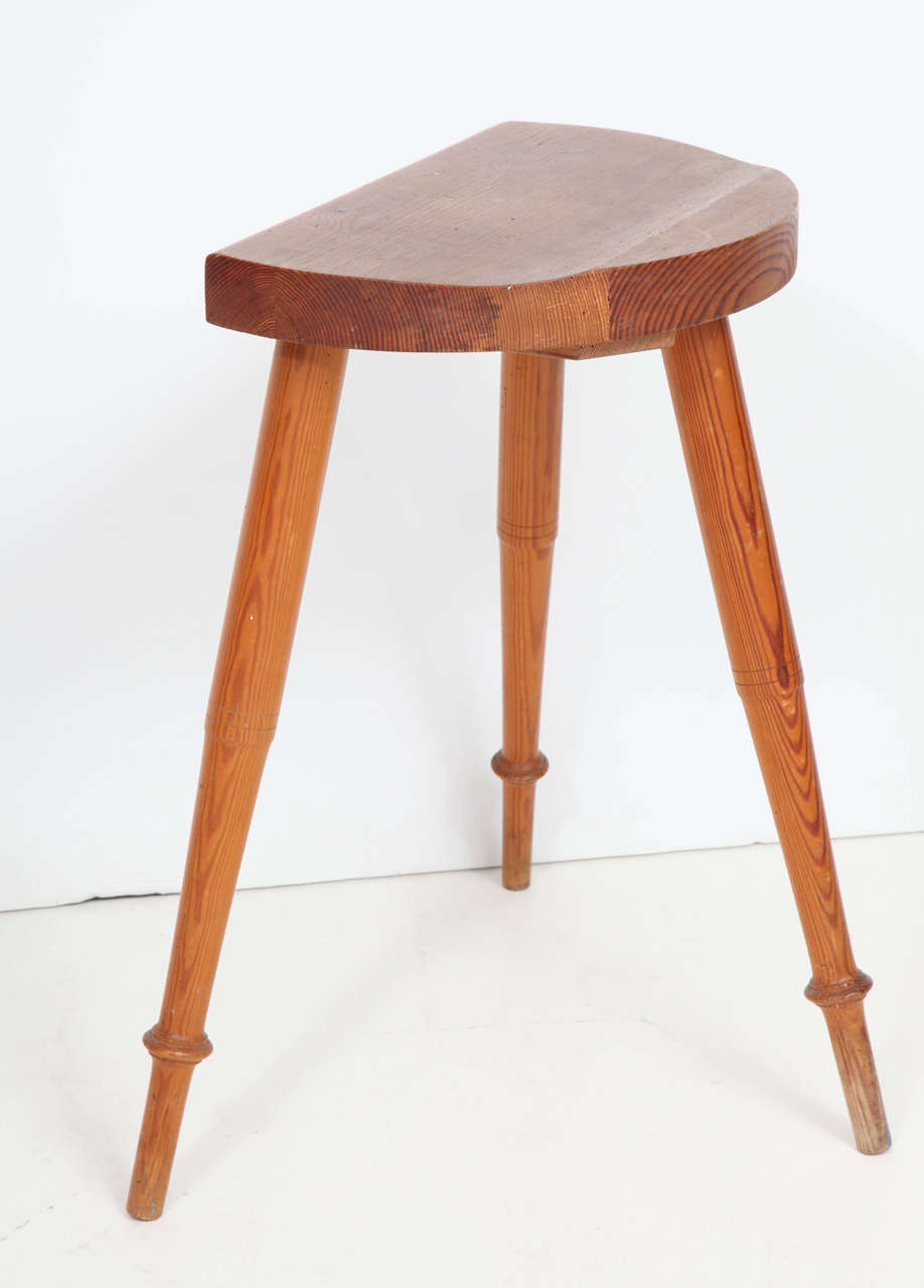 A Danish Porters stool of Oregon pine from the Copenhagen Town Hall, Circa 1930.