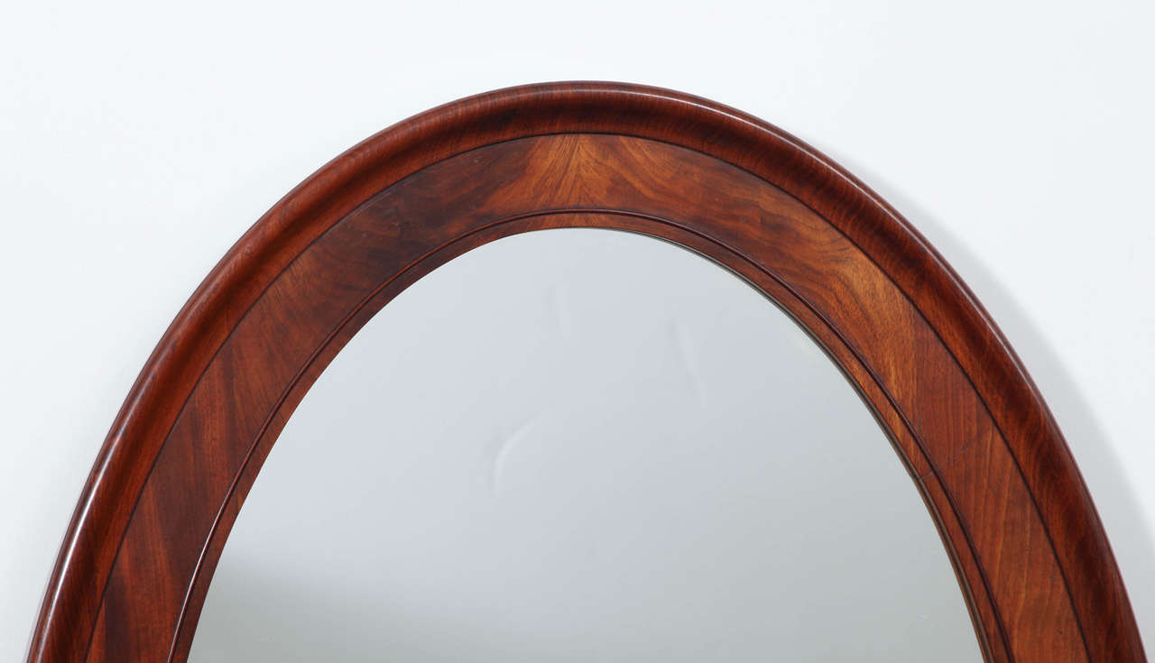 mahogany oval mirror