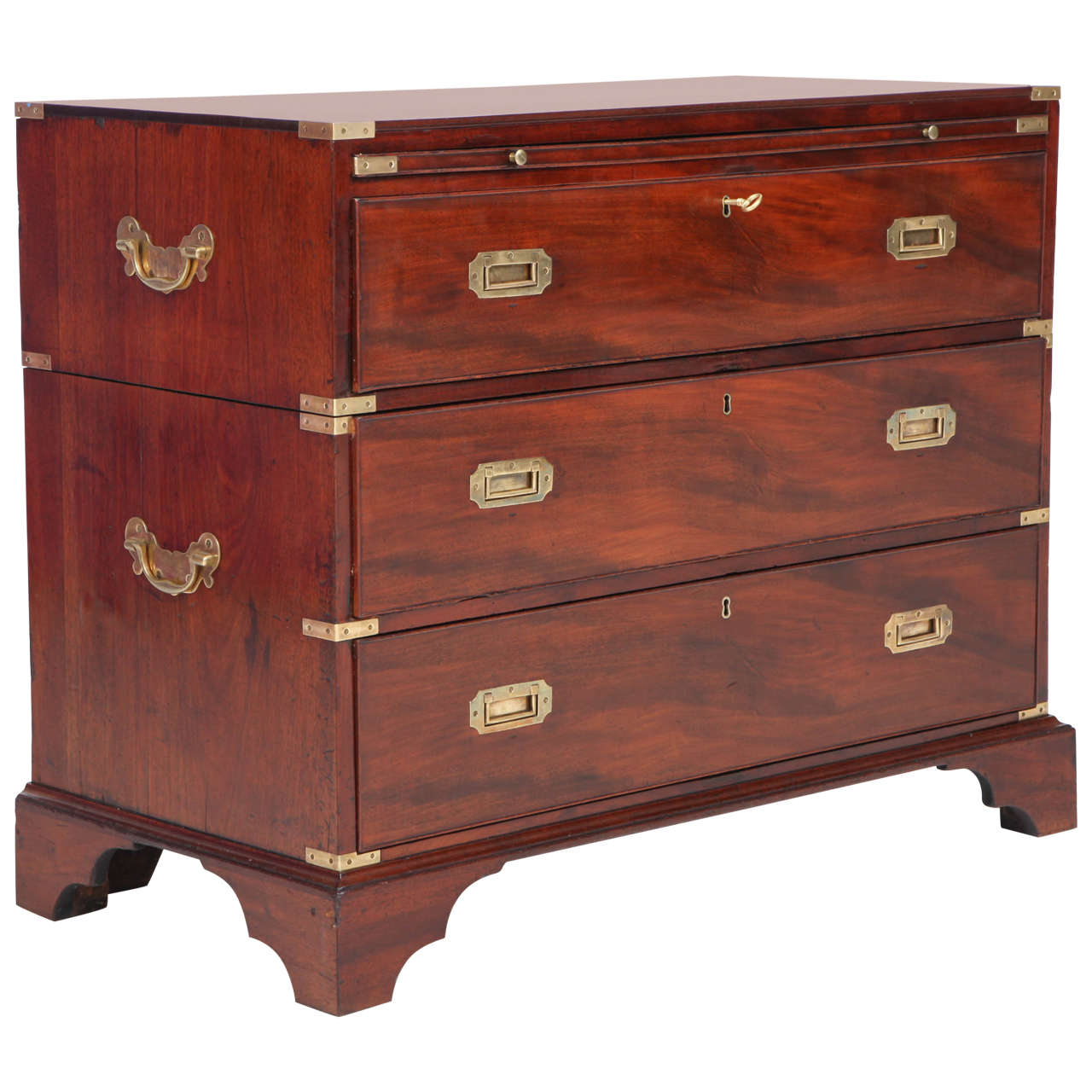 English Campaign Chest of Drawers
