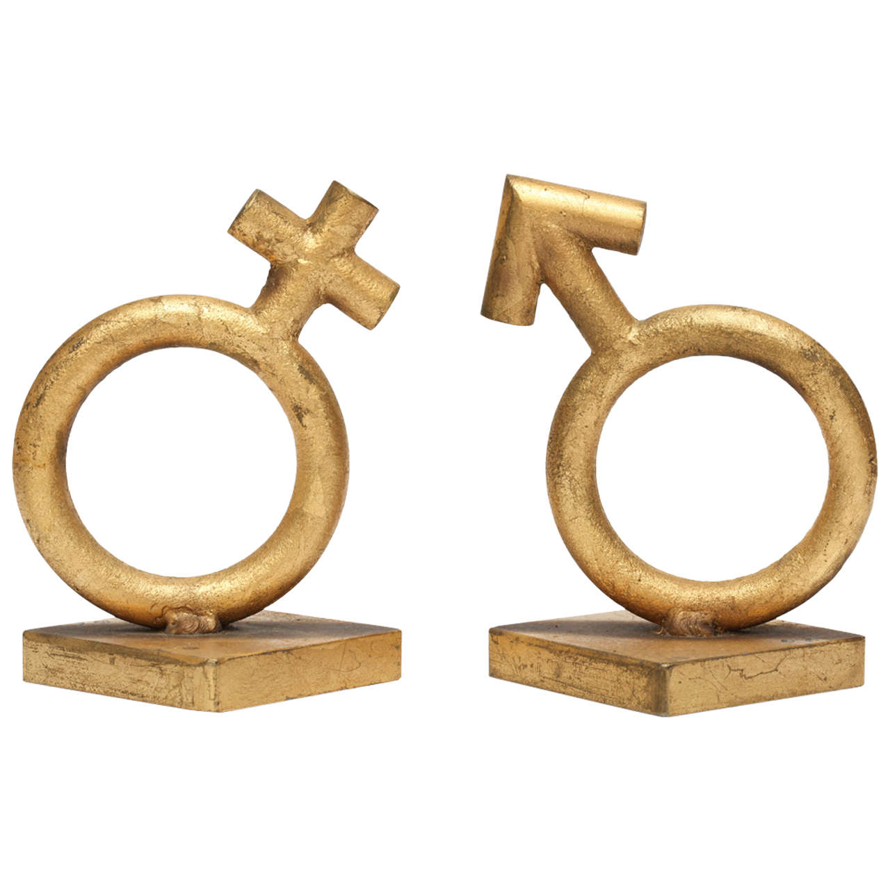 Pair of Male and Female Book Ends