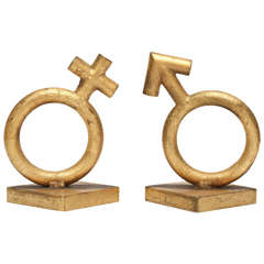 Pair of Male and Female Book Ends