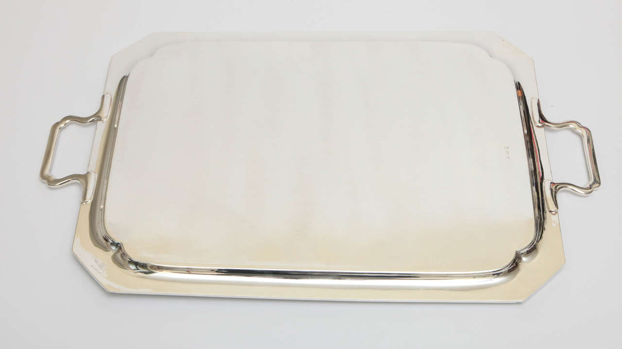 Silver Plate Art Deco Large Serving Tray