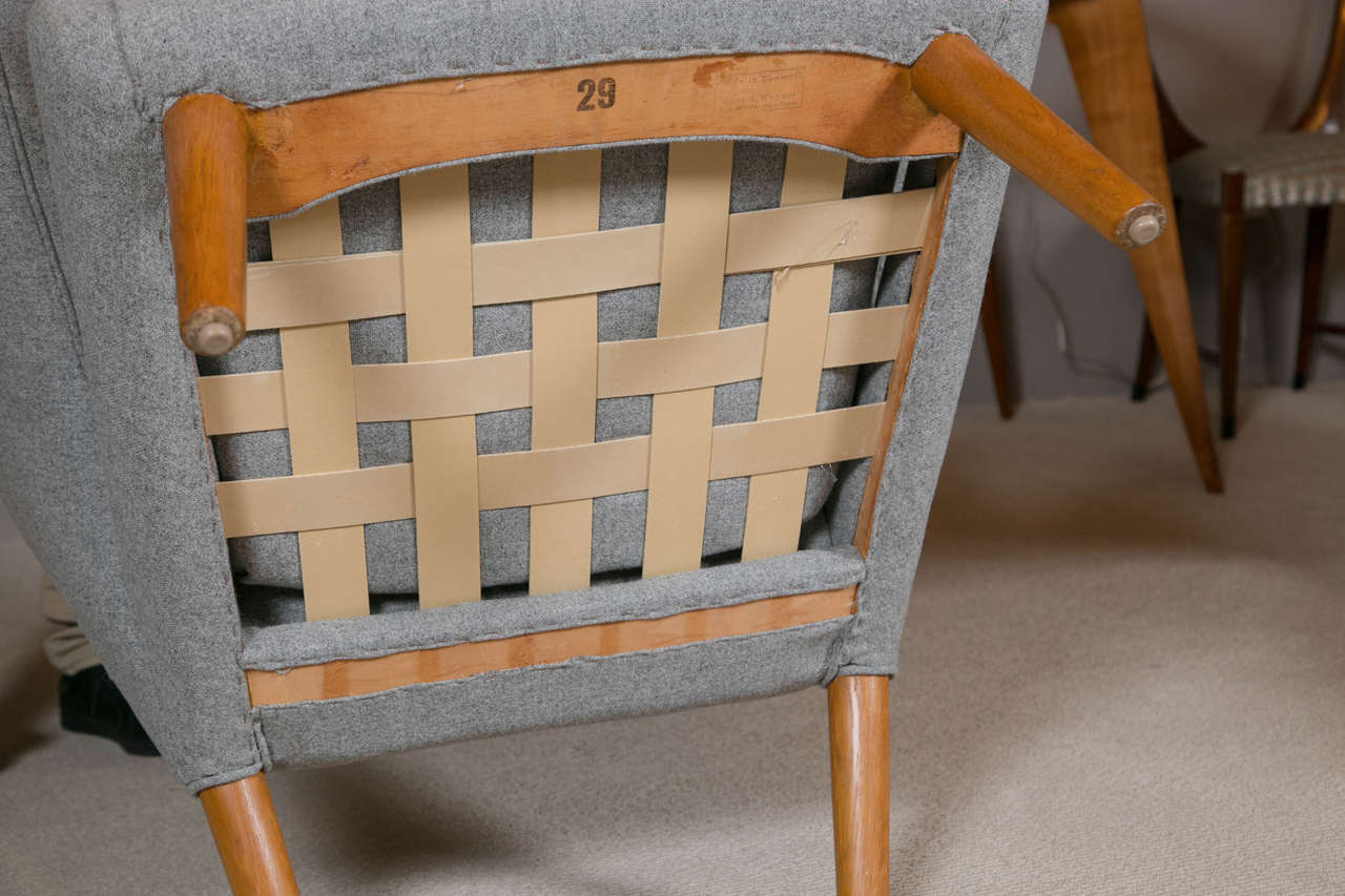 Teak Hans Wegner Papa Bear Chair with Stool Produced by A.P. Stolen
