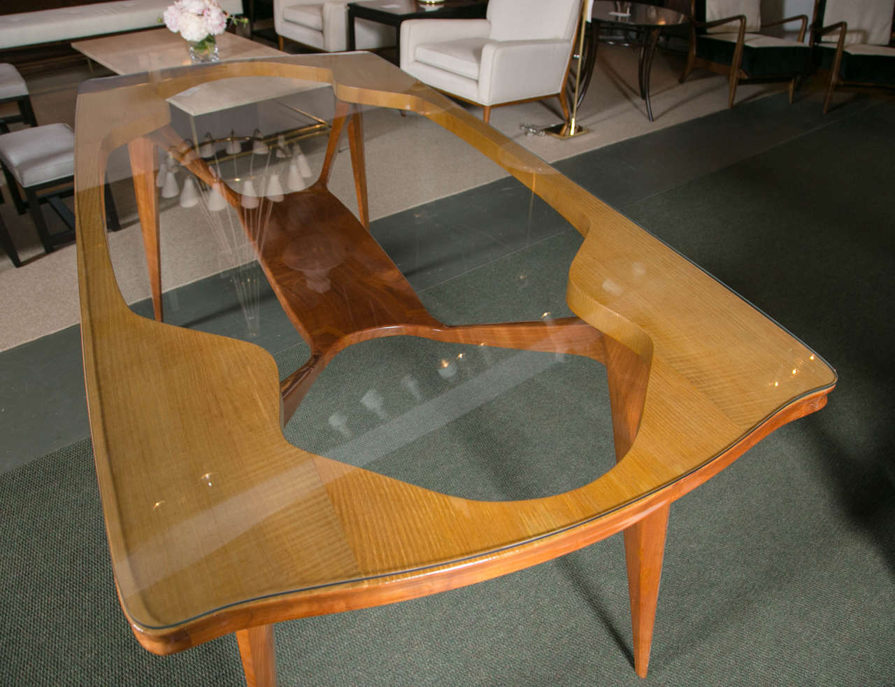Italian Modernist Console Table in the Style of Carlo di Carli For Sale 1