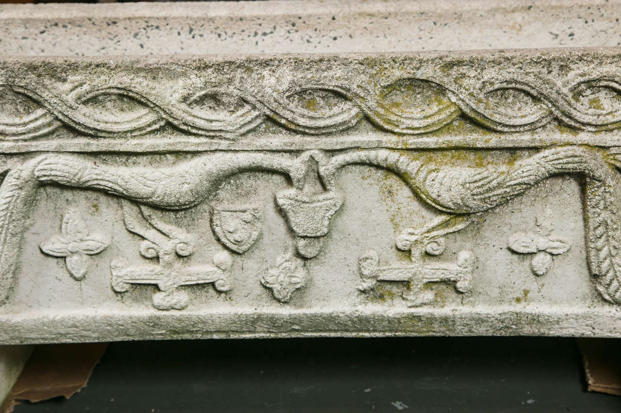 European Pair of Carved Stone Aggregate, Continental Troughs/Planters