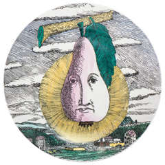 Lunario del Sole Porcelain Plate by Piero Fornasetti