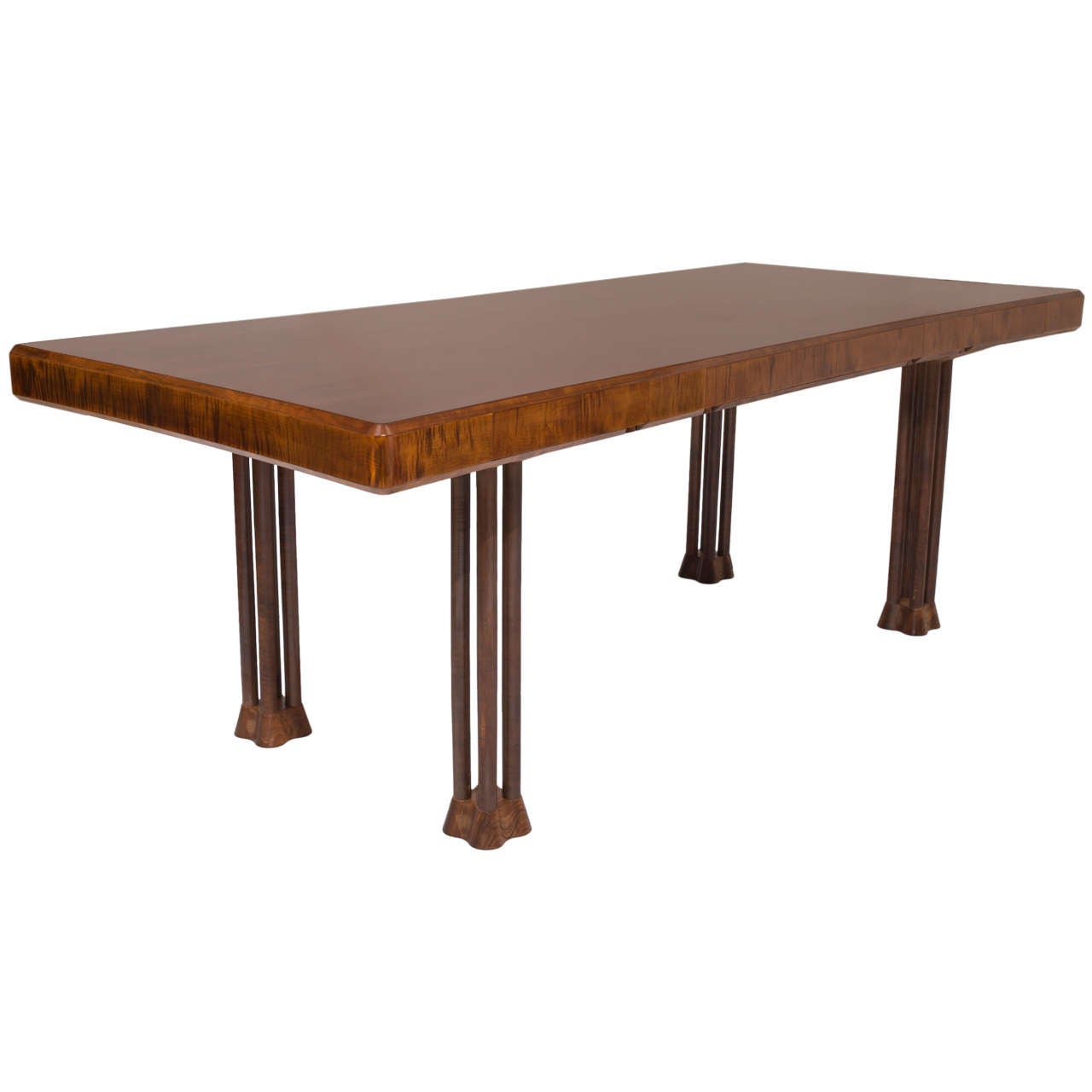 East African Paldao wood  “Cluster” Rectangular Desk by John Makepeace