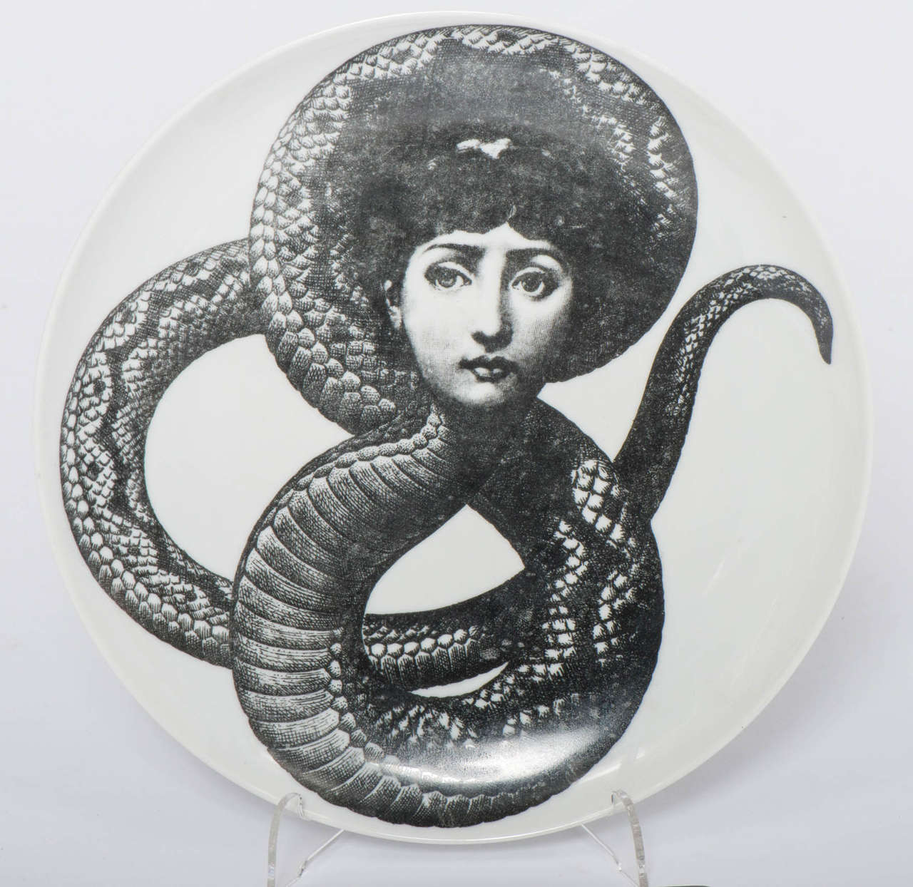 Mid-20th Century Piero Fornasetti porcelain plate 