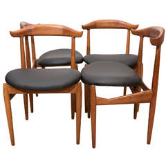 Set of four mid century Danish chairs attributed to Knud Faerch 2
