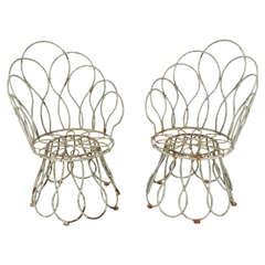 Pair of Sculptural Garden Chairs 7