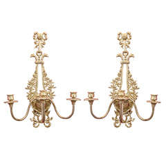 Pair of Brass Unwired Sconces