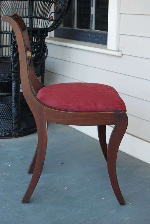 20th Century Set of  Four American Neoclassical Mahogany Sidechairs