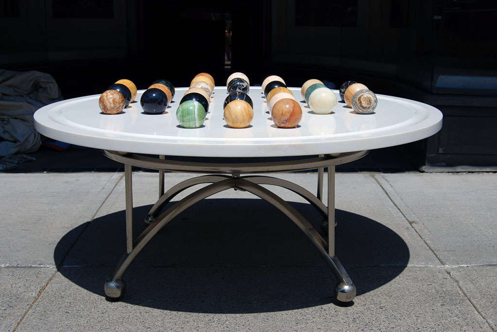 A Vintage Italian Marble Game Table / Coffee Table