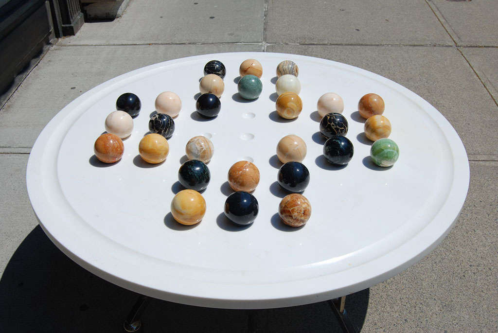 A Vintage Italian Marble Game Table / Coffee Table at 1stDibs vintage