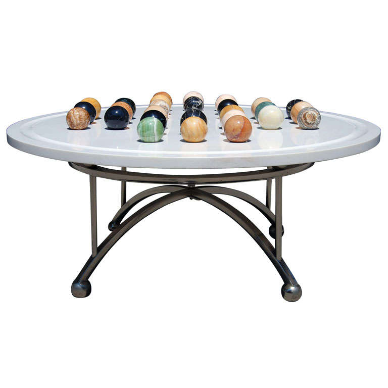 A Vintage Italian Marble Game Table / Coffee Table at 1stDibs vintage