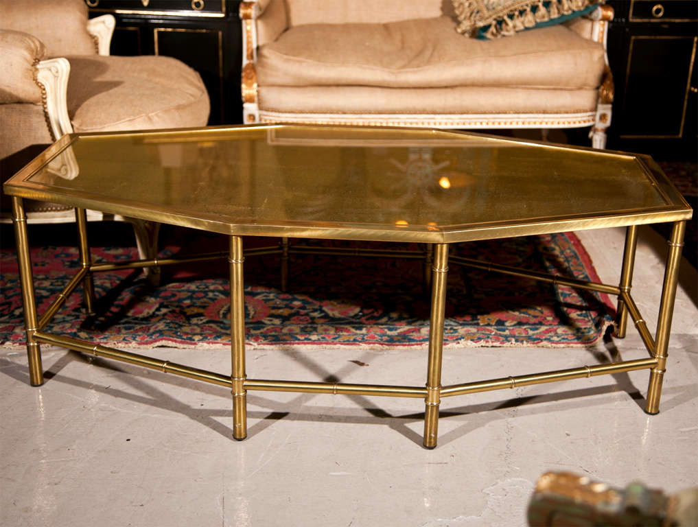 Faux Bamboo Style Octagonal Coffee Table