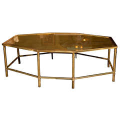 Faux Bamboo Style Octagonal Coffee Table