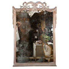 French Directoire Style Limed Oak Mirror
