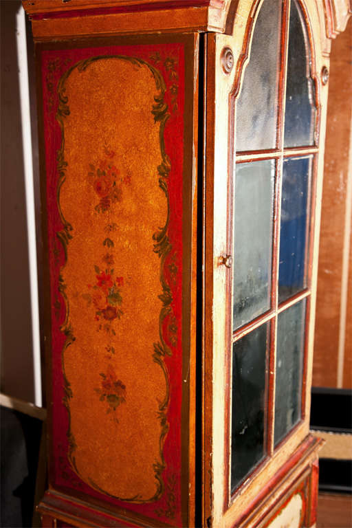 Wood Pair of William & Mary Style Painted Cabinets