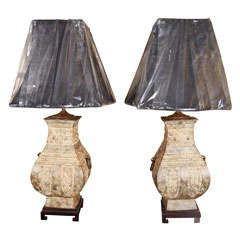 Pair of Oriental Tole Table Lamps