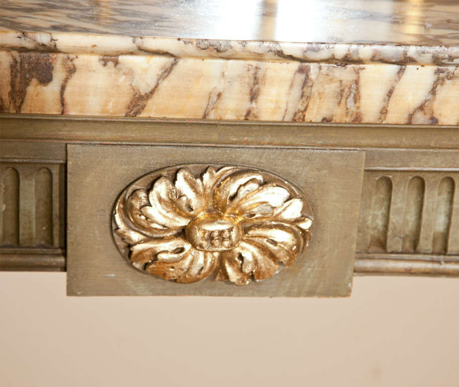 A pair of Monumental Maison Jansen France Marble Top Consoles