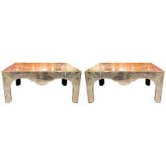 Pair of Vintage Mirrored Coffee Tables