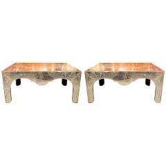 Pair of Vintage Mirrored Coffee Tables