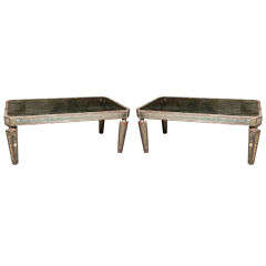 Pair of Vintage Mirrored Coffee Tables