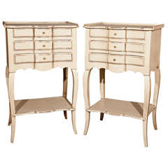Pair of Painted Nightstands or End Tables