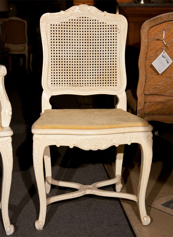 Set of Six French Louis XV Style Dining Chairs by Jansen In Good Condition In Stamford, CT