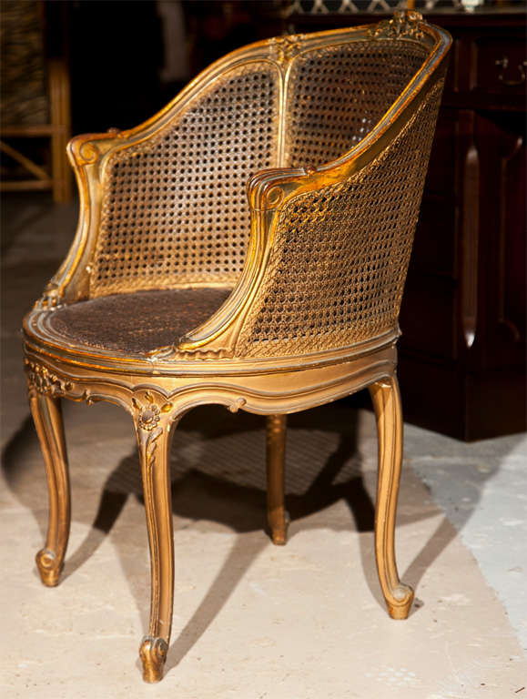 Argentine Pair of Caned Bergere Chairs by Jansen