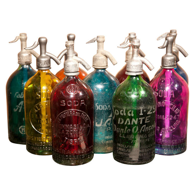 Large Assortment of Colored Seltzer Bottles at 1stDibs old fashioned seltzer bottle