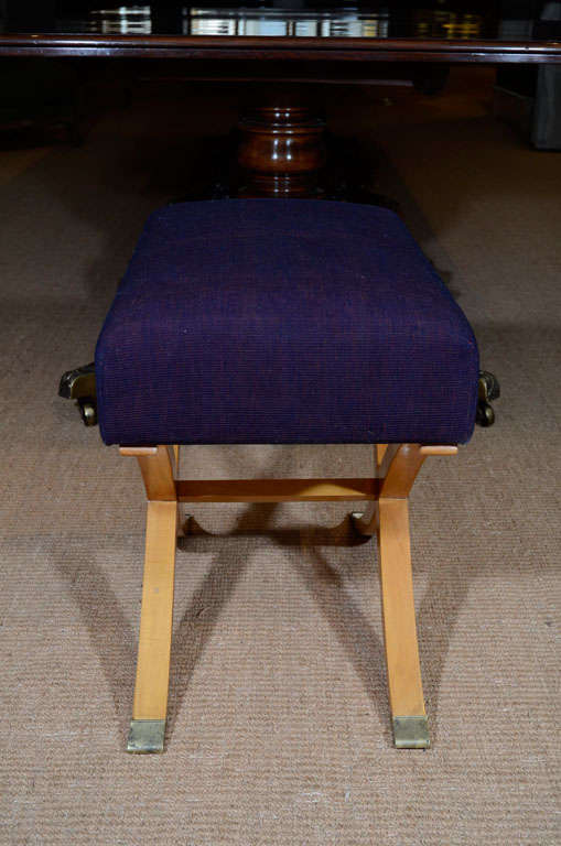 A Pair of 1940s-50s Stainwood Upholstered Benches of X-Form 3
