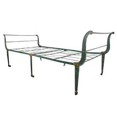 Antique French Metal Folding Bed