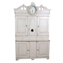 Swedish  Signed Clock Cabinet