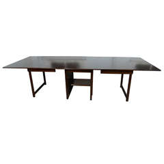 Edward Wormley mahogany extension dining table