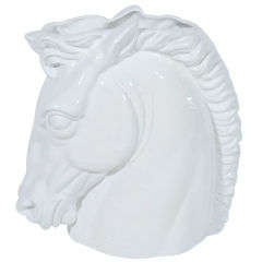 Italian Mid-Century Modern Ceramic Horse Sculptural Vase
