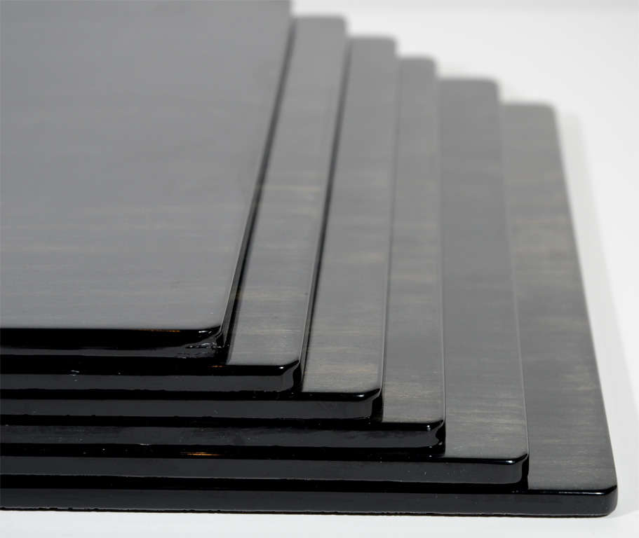 Set of Six Rare Vintage Gucci Placemats in Ebonized Walnut at 1stDibs