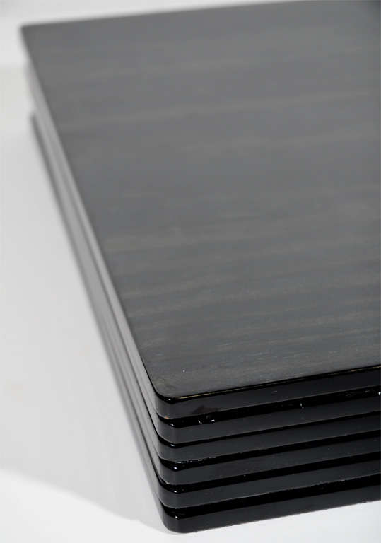 Set of Six Rare Vintage Gucci Placemats in Ebonized Walnut at 1stDibs