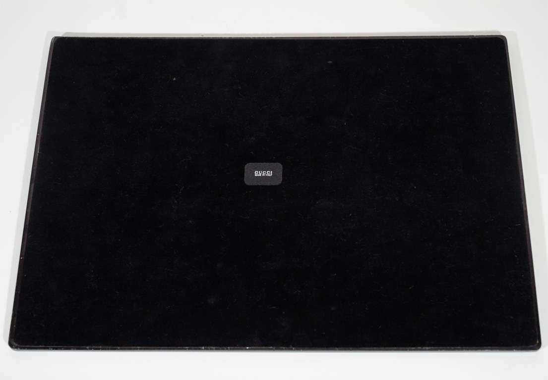 Set of Six Rare Vintage Gucci Placemats in Ebonized Walnut at 1stDibs