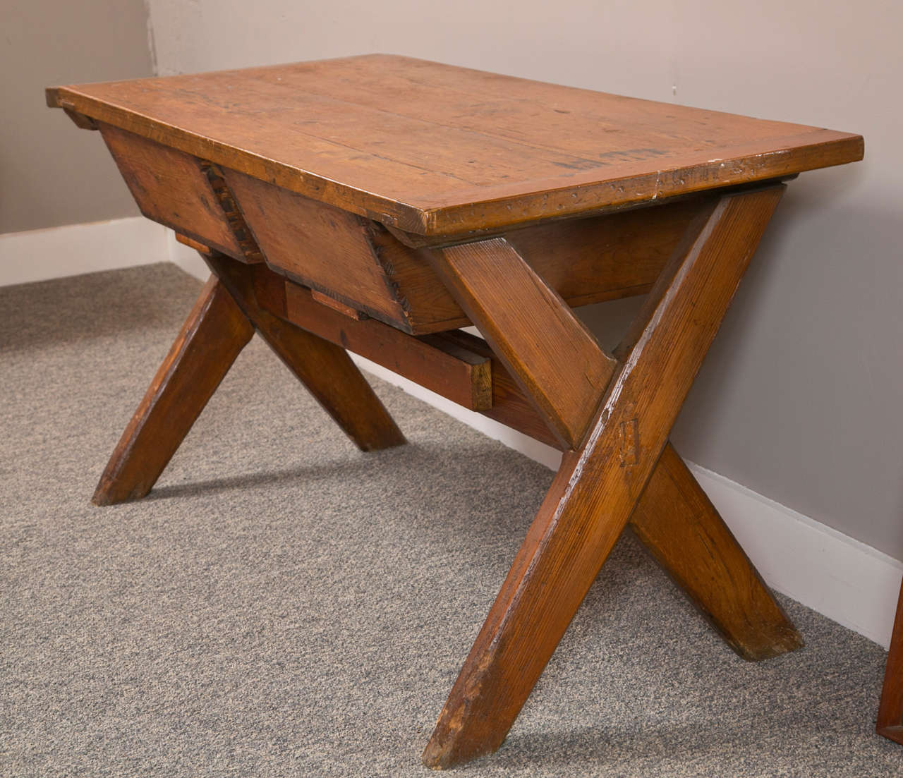 Great 19th century farm table.  American probably Pennsylvania.