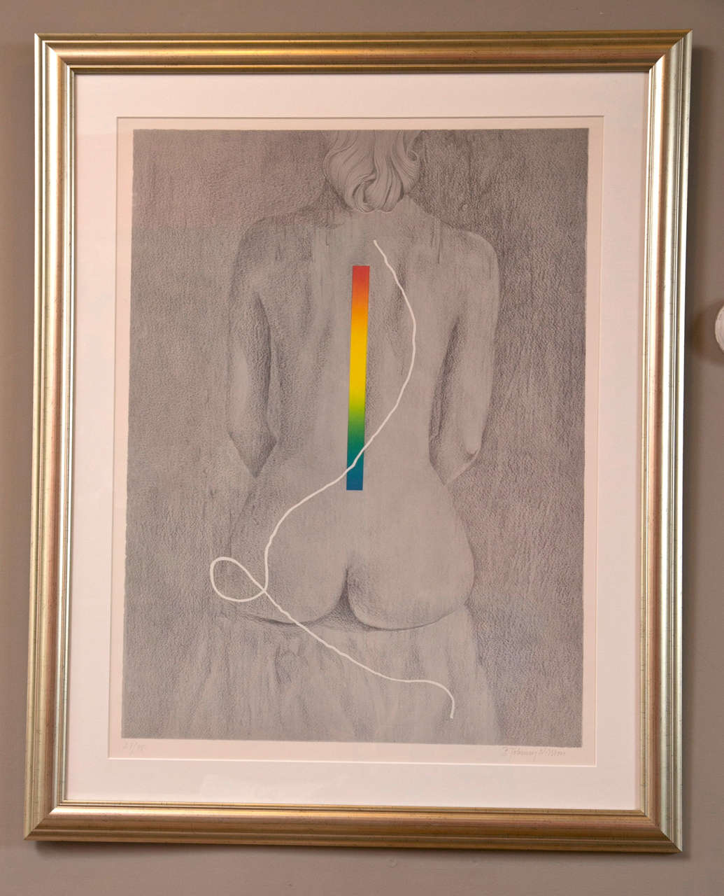 Paper 20th Century Lithograph of Female Nude For Sale