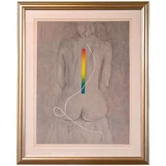 20th Century Lithograph of Female Nude
