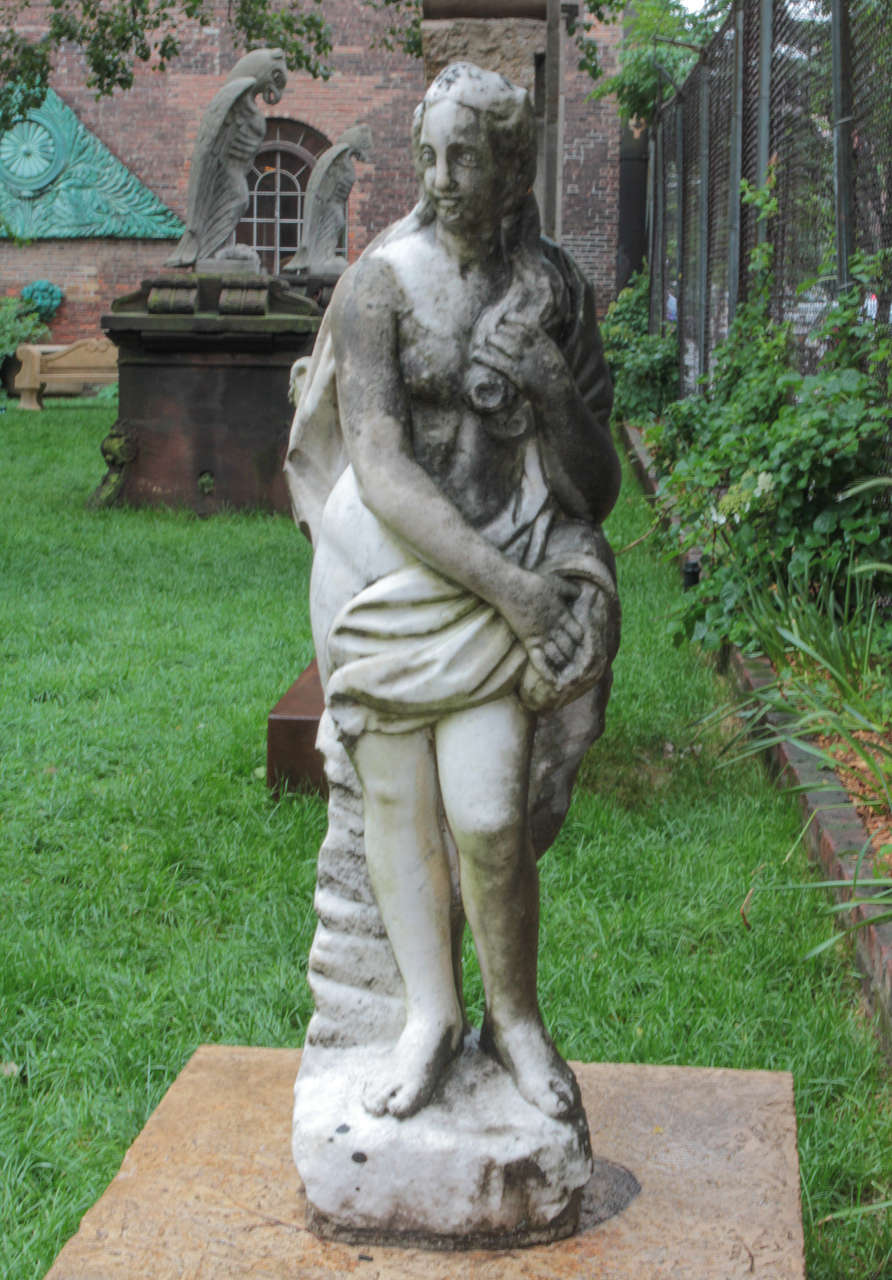 Hand-Carved Marble Figure In Good Condition For Sale In New York, NY