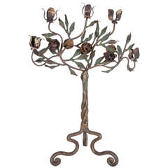 Bush Form Iron Candle Holder