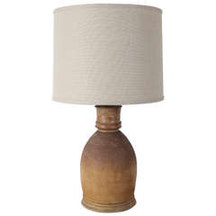 Vintage Large Earthenware Pottery Table Lamp