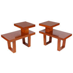 Sleek Pair of Telephone Tables 7