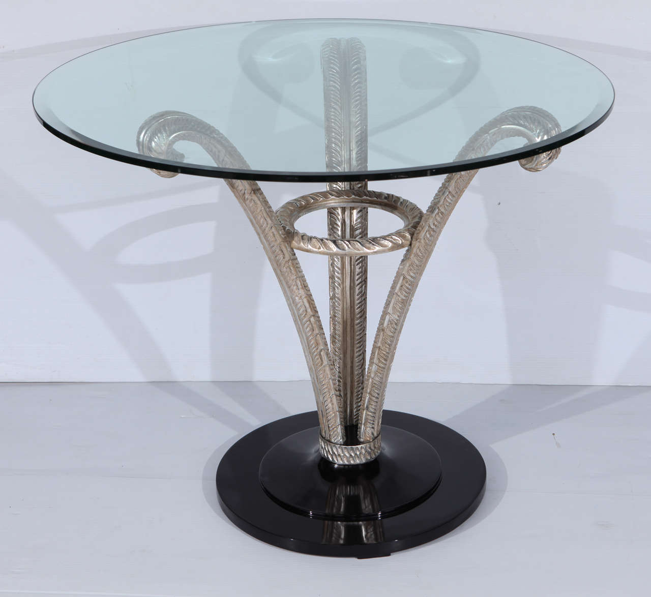 Elegant Pair of Grosfeld House real Silverlefed Tables
newly refinished
