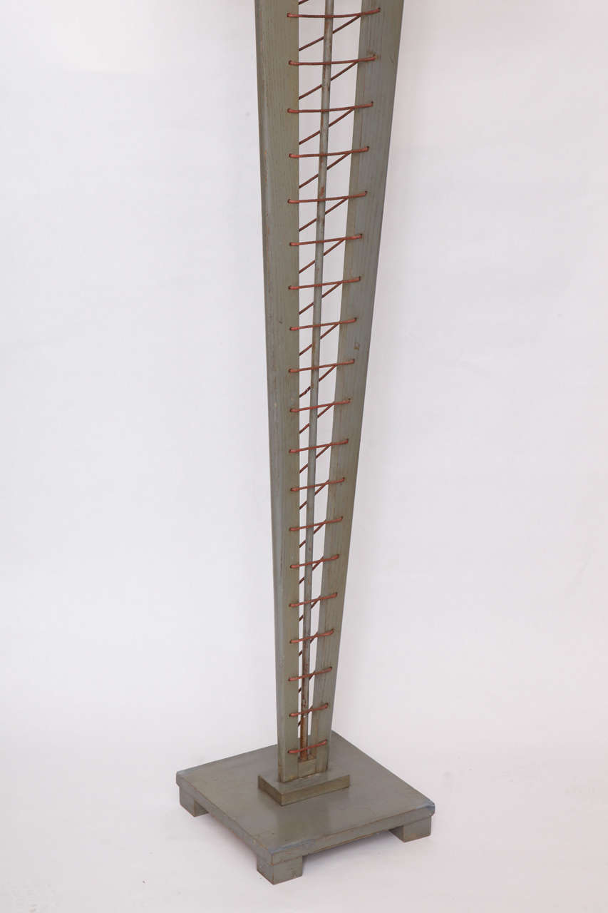 Rope 1940s Art Moderne Architectural Floor Lamp